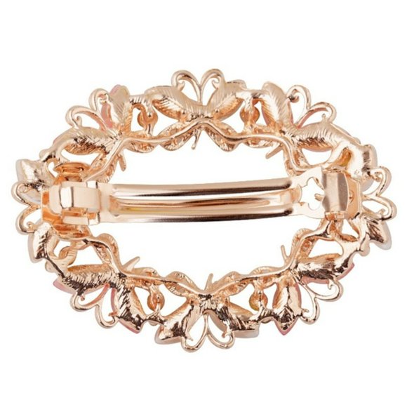 Pink Rhinestone Barrette - Picture 3 of 5